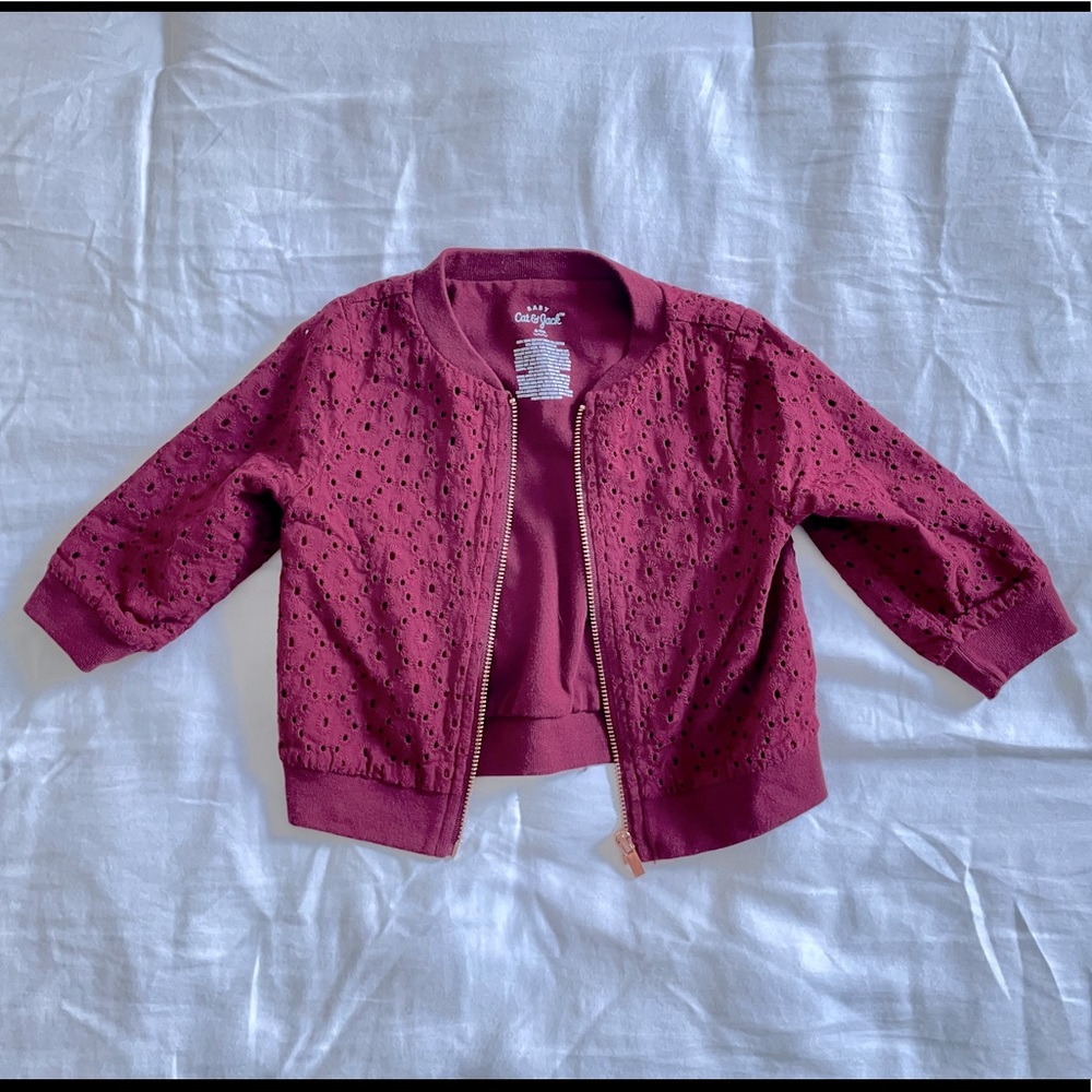 Cat & Jack eyelet jacket size 6-9m